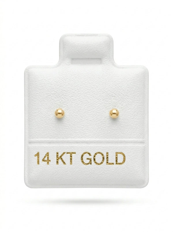 Broquel de oro 14k diseño de bolitas minis Mod LM5257 (de bolitas)