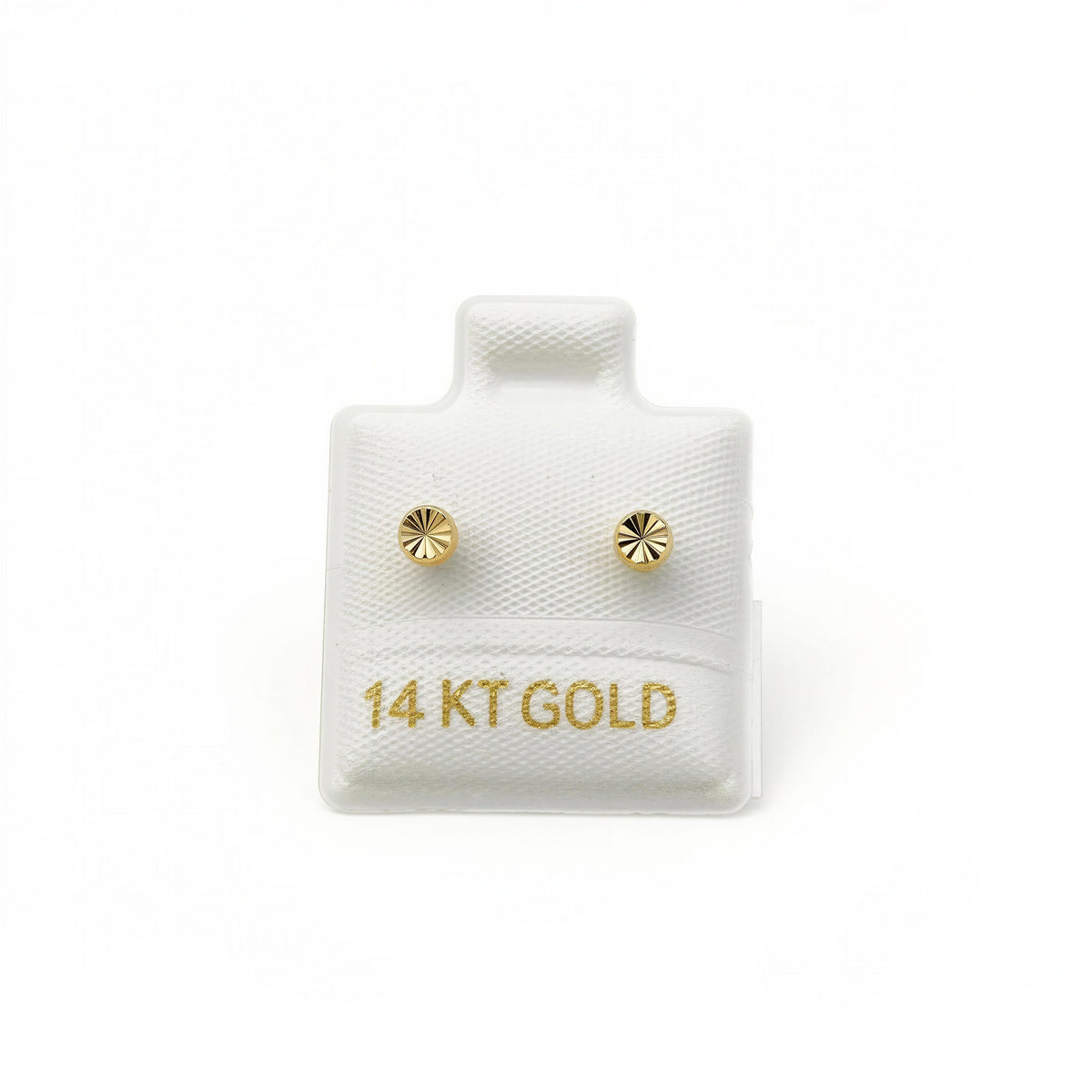 Broquel de oro 14k tipo coqueta (con bolitas )