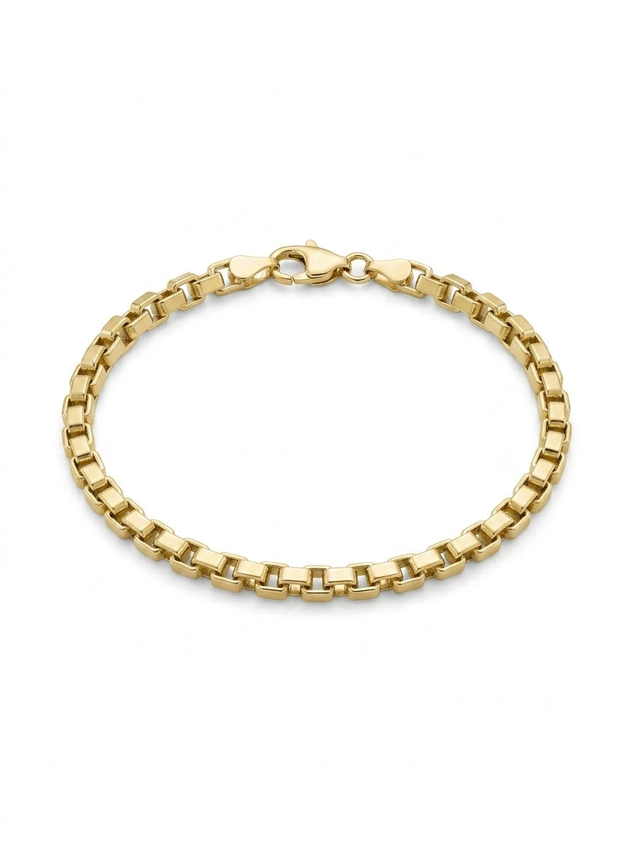 Pulsera de Oro 14K diseño cubo Mod LM5418 - 18 cm