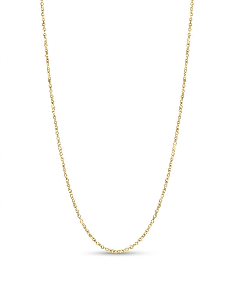 Cadena de oro 10k tejido Rolo 55 cm x 1 mm
