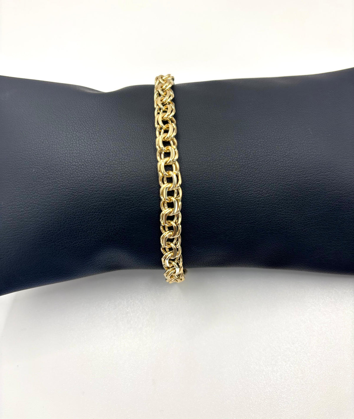 Pulso tejido chino sólido de oro 14k