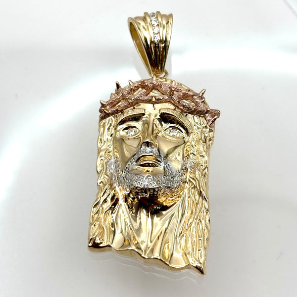 Dije del divino Rostro de oro 14k Mod 64482