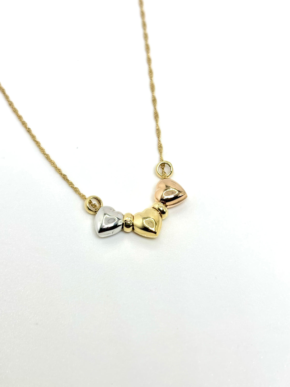Gargantilla de Corazones de oro 14k