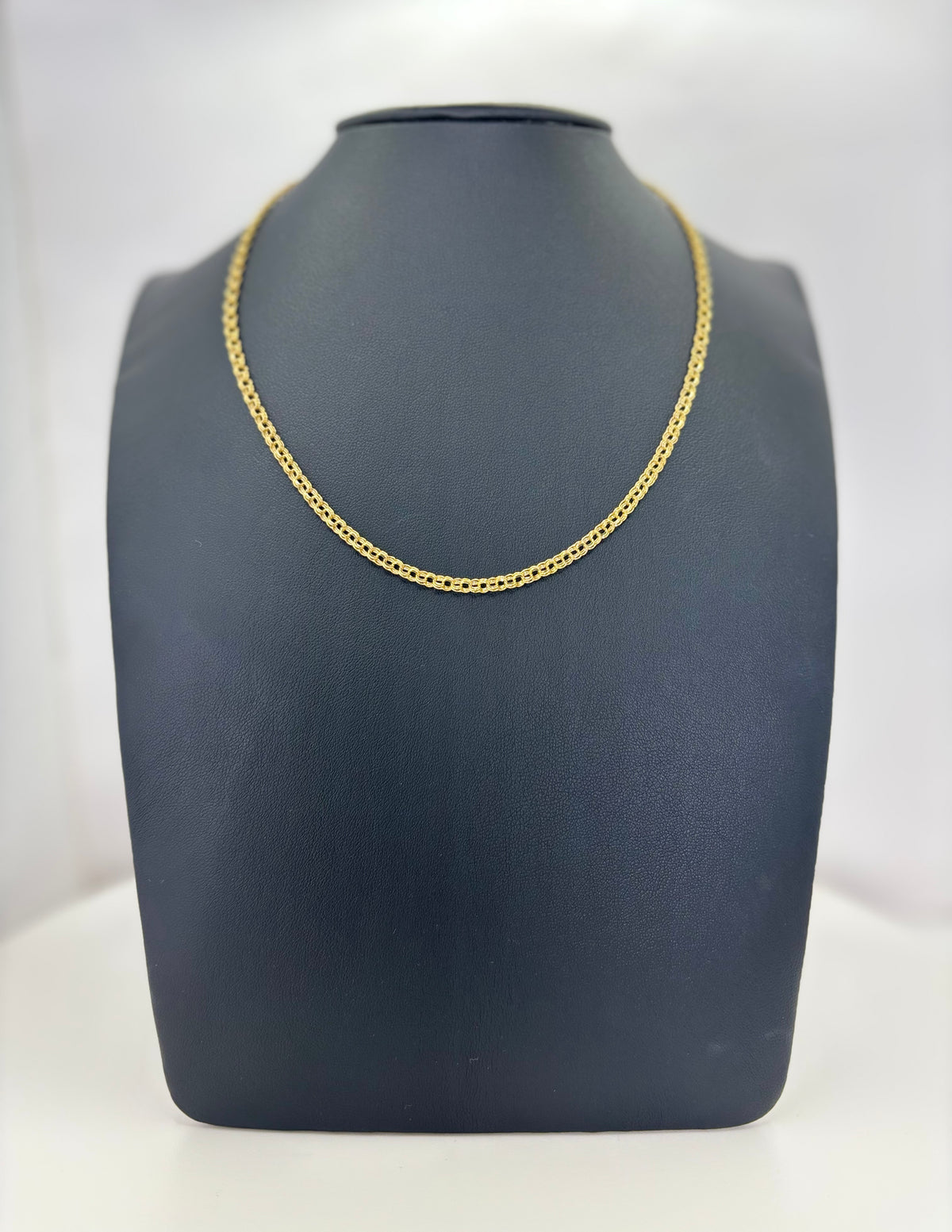 Cadena Tejido Chino de oro 14k