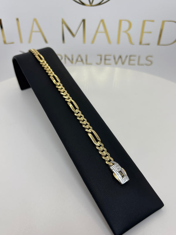 Pulso 3x1 de oro 14k