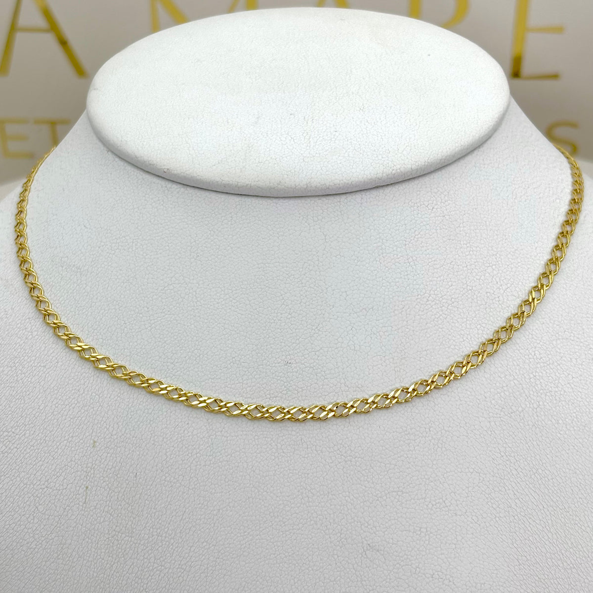 Cadena doble rombo de oro 14k de 40 cm Mod 4030