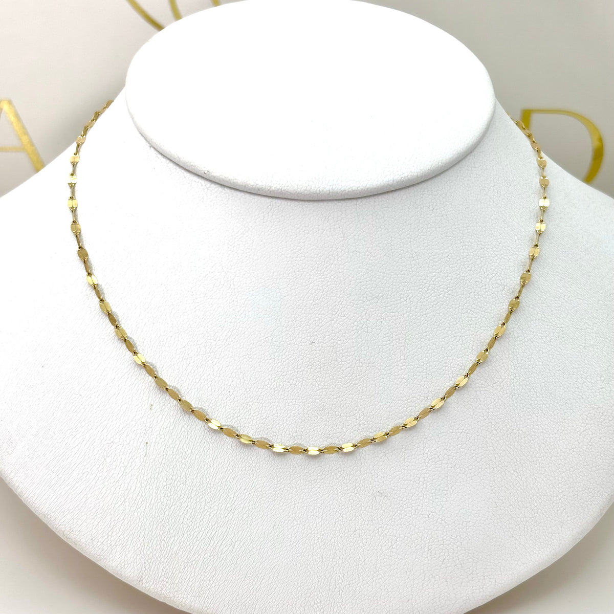 Cadena de semilla de oro 14k 55 cm Mod. 220