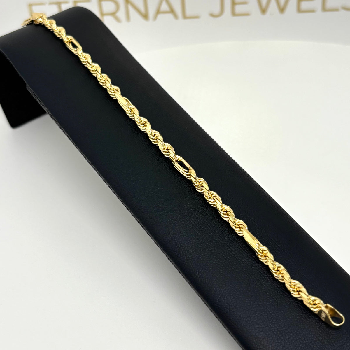 Pulsera tejido fígaroen oro 14k para dama