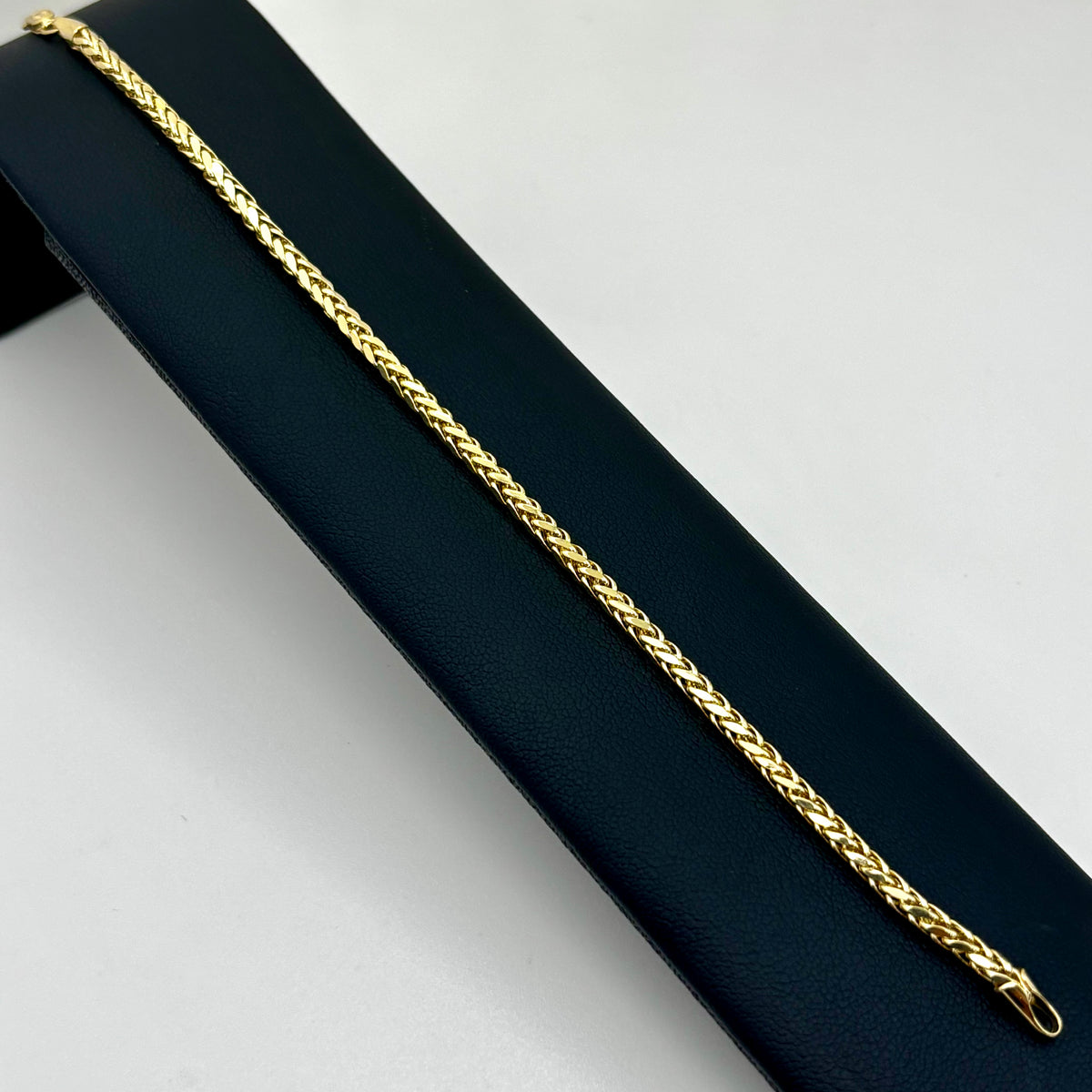 Pulsera tejido espiga de oro 14k mod. 2402