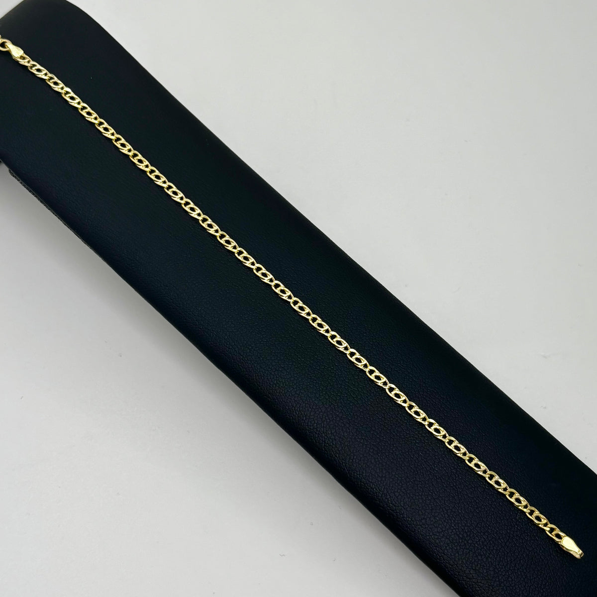 Pulsera tejido ojo de tigre de oro 14k Mod. 1425