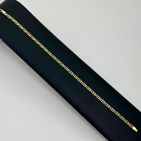 Pulsera tejido ojo de tigre de oro 14k Mod. 1425