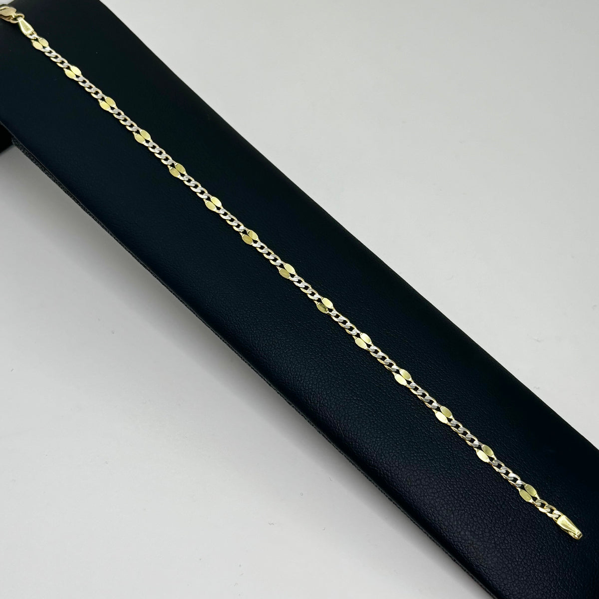 Pulsera 5x1 especial con acabado diamantado de oro 14k Mod.1730