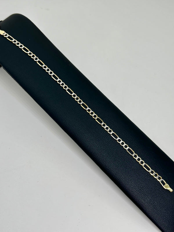 Pulsera 3x1 diamantada de oro 14k mod. 1835