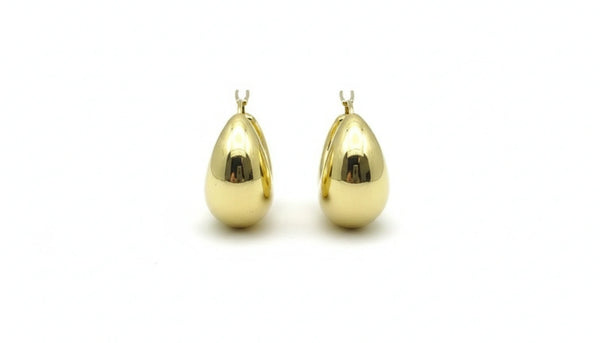 Aretes inflados en Oro amarillo 14k Chunky Hoops