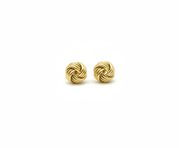 Aretes Nudo Trenzado en Oro 14k