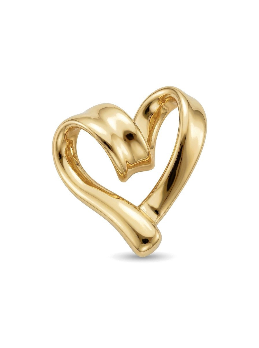 Dije de oro 14k de corazón de listón Mod 6195