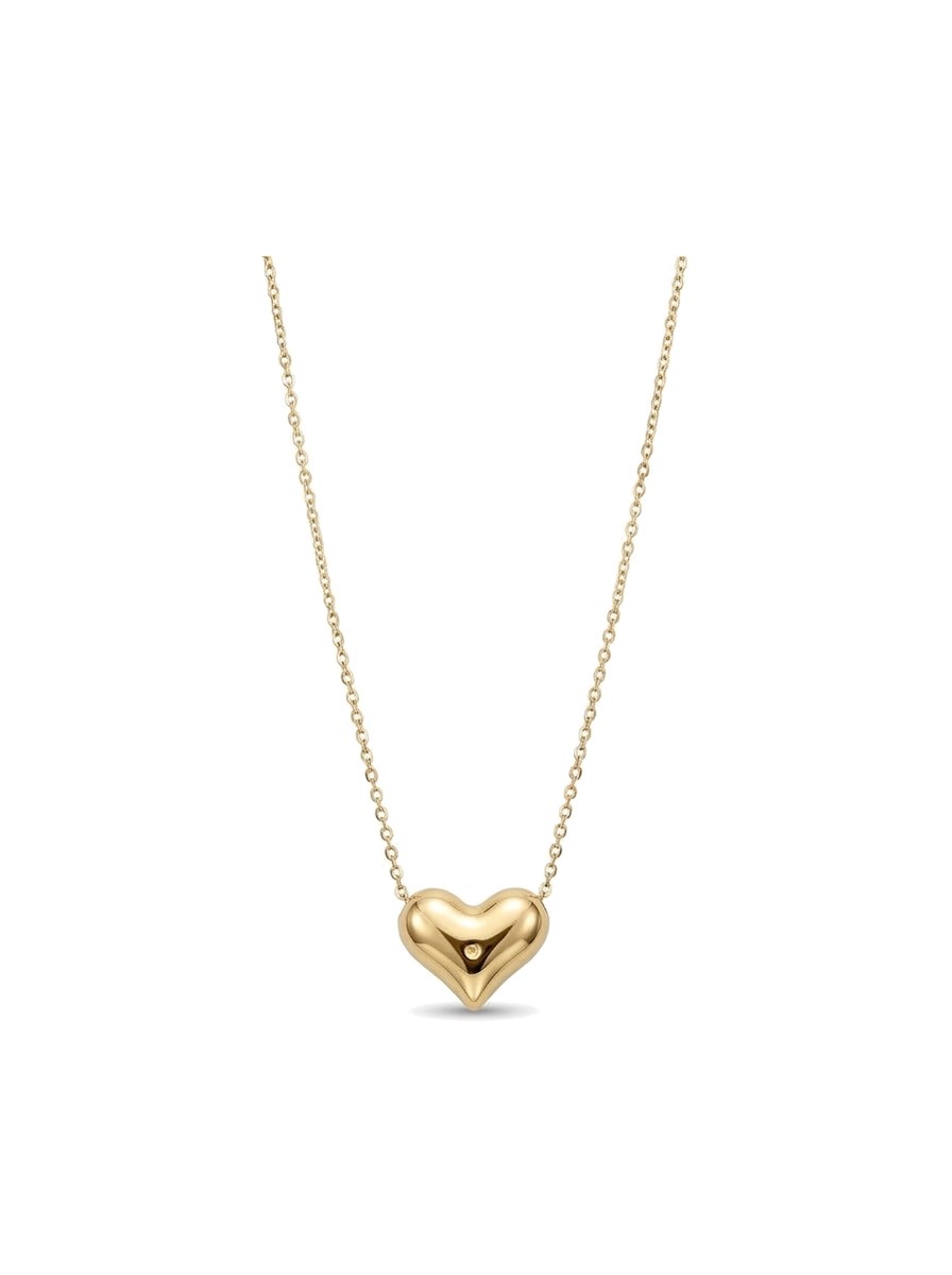 Gargantilla de oro 14k con corazón inflado Mod 6251 - 45 cm