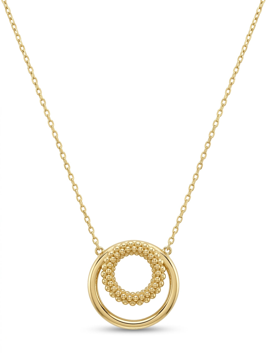 Gargantilla de oro 14K diseño de círculo eterno Mod LM5429 - 45 cm