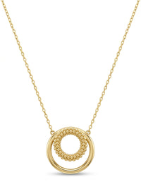 Gargantilla de oro 14K diseño de círculo eterno Mod LM5429 - 45 cm
