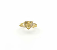 Anillo Virgen de Guadalupe en Corazón en Oro 10k