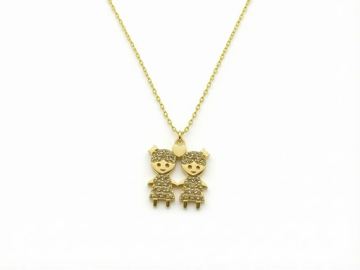 Gargantilla de oro 14k diseño niñas mod 5218 - 45 cm