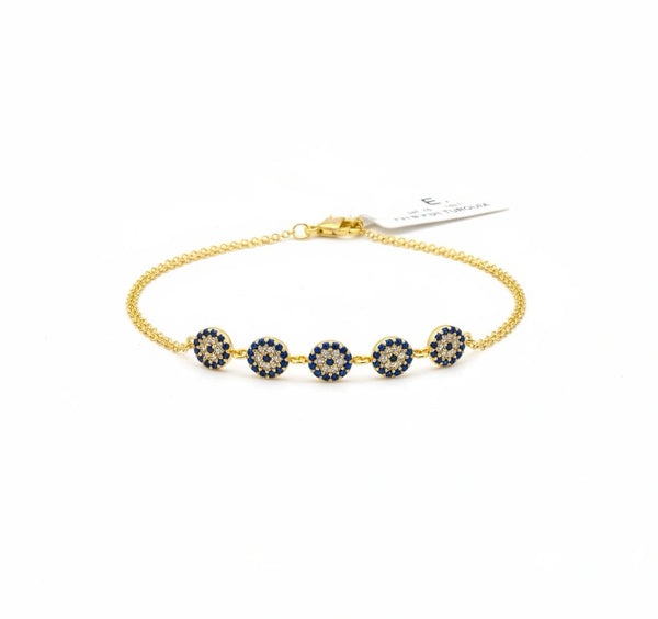 Pulsera de flores de oro 14k