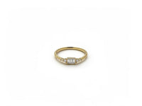 Anillo Rectangular con Circonia Baguette en Oro 14K Mod. 5038