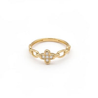 Anillo de oro 10k tipo diseñador hueco Mod. LM 5025