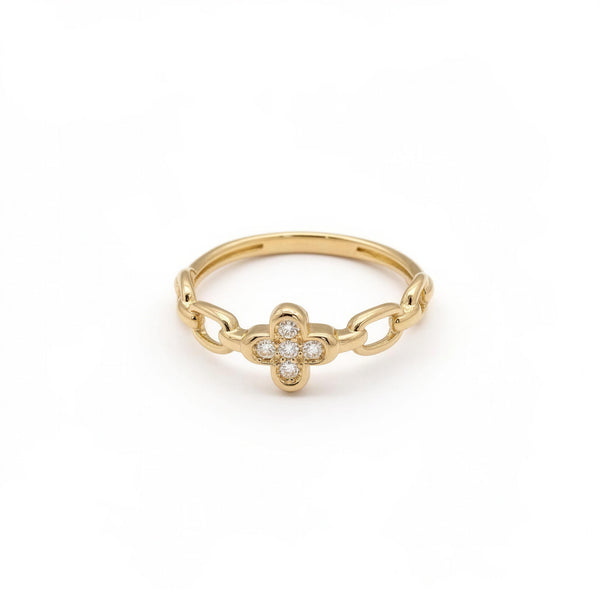Anillo de oro 10k tipo diseñador hueco Mod. LM 5025