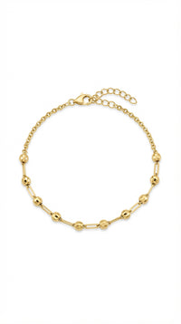 Pulsera de oro 14k diseño de tejido doble Mod. LM5087 - 18 cm