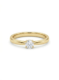 Anillo solitario de oro amarillo 14k con diamante natural Mod 5482