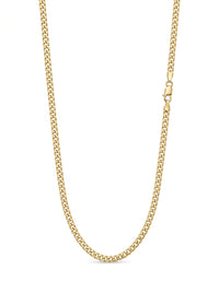 Cadena de oro 14k tejido cubano hueco mod 5822 - 3 mm