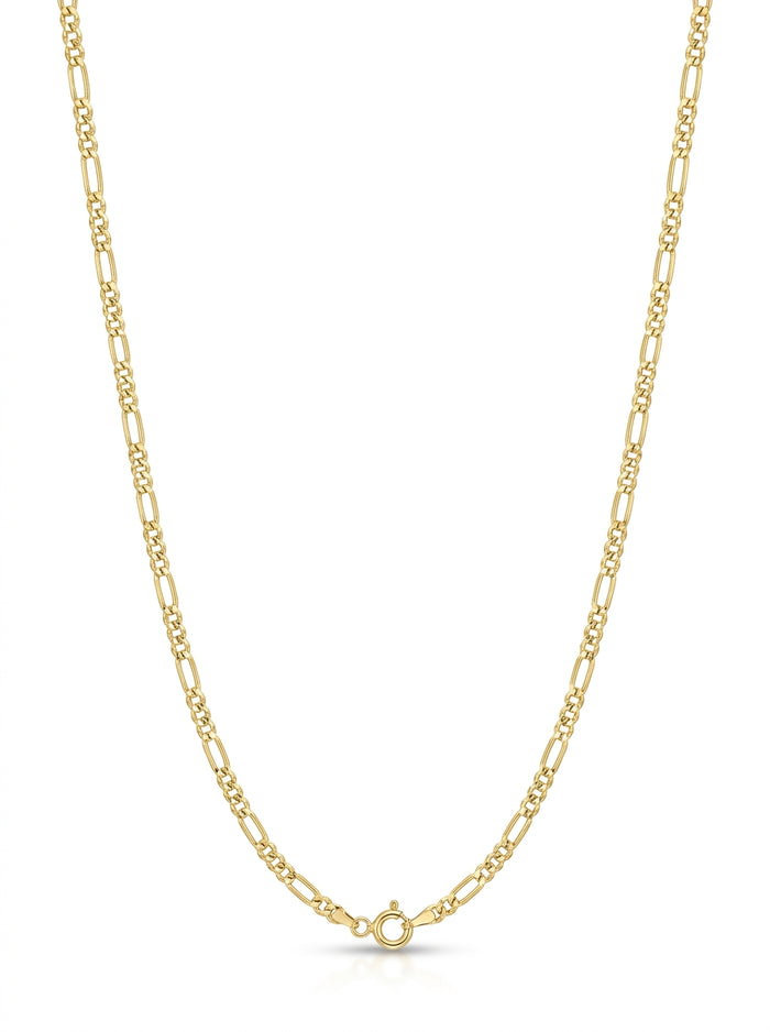 Cadena de oro 14k tejido 3x1 diamantada hueca mod 5829 - 2 mm