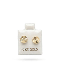 Broquel de oro 10k diseño luneta grande diamantada(de bolitas) LM5208