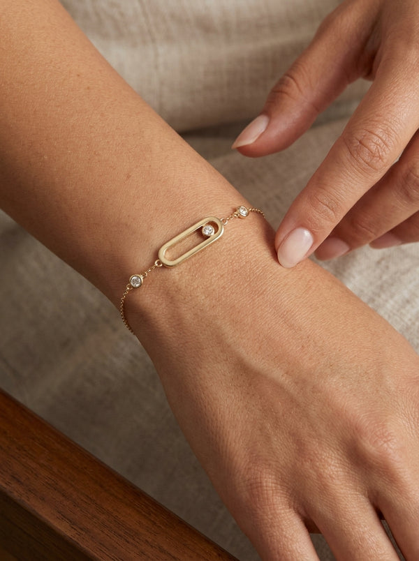 Pulsera de oro 14k tipo diseñador mod 5914- 18 cm