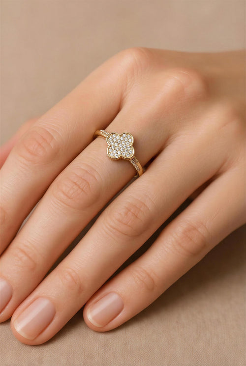 Anillo de oro 10k tipo diseñador hueco Mod. LM 5026