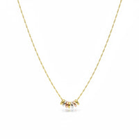 Gargantilla de aros de la suerte de oro 14k