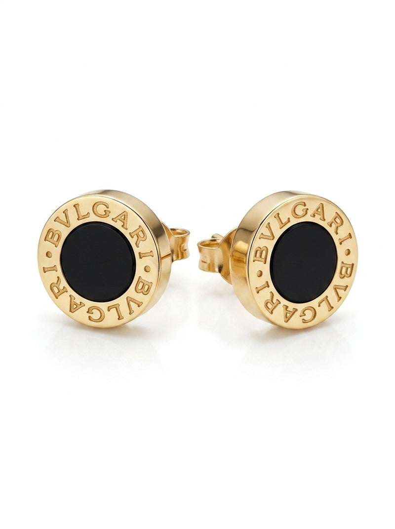 Aretes 14k tipo diseñador mod 5721 - 1.4 cm