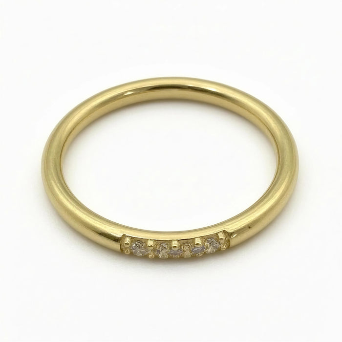 Anillo de oro 14k con circonias Mod LM5116