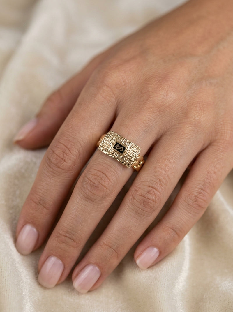 Anillo de oro 14k Mónaco Chain Classic flex mod 5896