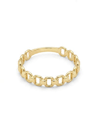 Anillo de oro 14k diseño de eslabón entrelazado Mod LM5353