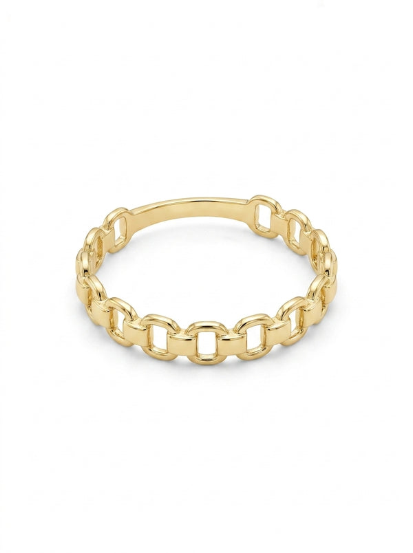 Anillo de oro 14k diseño de eslabón entrelazado Mod LM5353
