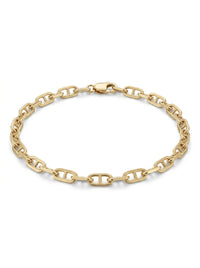 Pulsera de oro 14k tejido ancla hueca Mod 5945 - 18cm x 3mm
