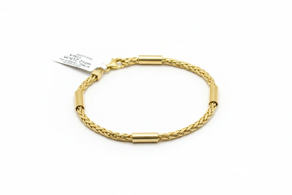 Pulso de espiga especial de oro 14k