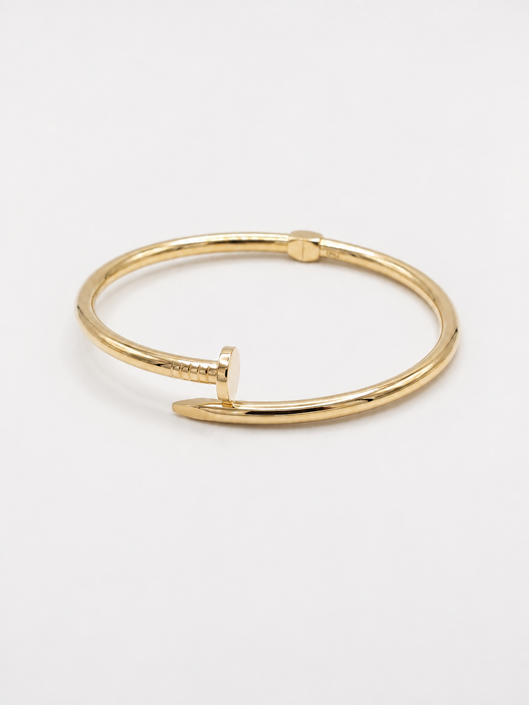 Brazalete de oro 14k diseño de clavo tipo diseñador Mod 5703 - 18 cm