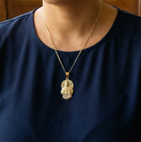 Dije de sagrado corazón de oro 14k 3 cm