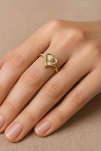 Anillo de oro 10k tipo diseñador hueco Mod. LM 5028
