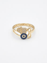 Anillo de oro 14k diseño místico Mod 5864