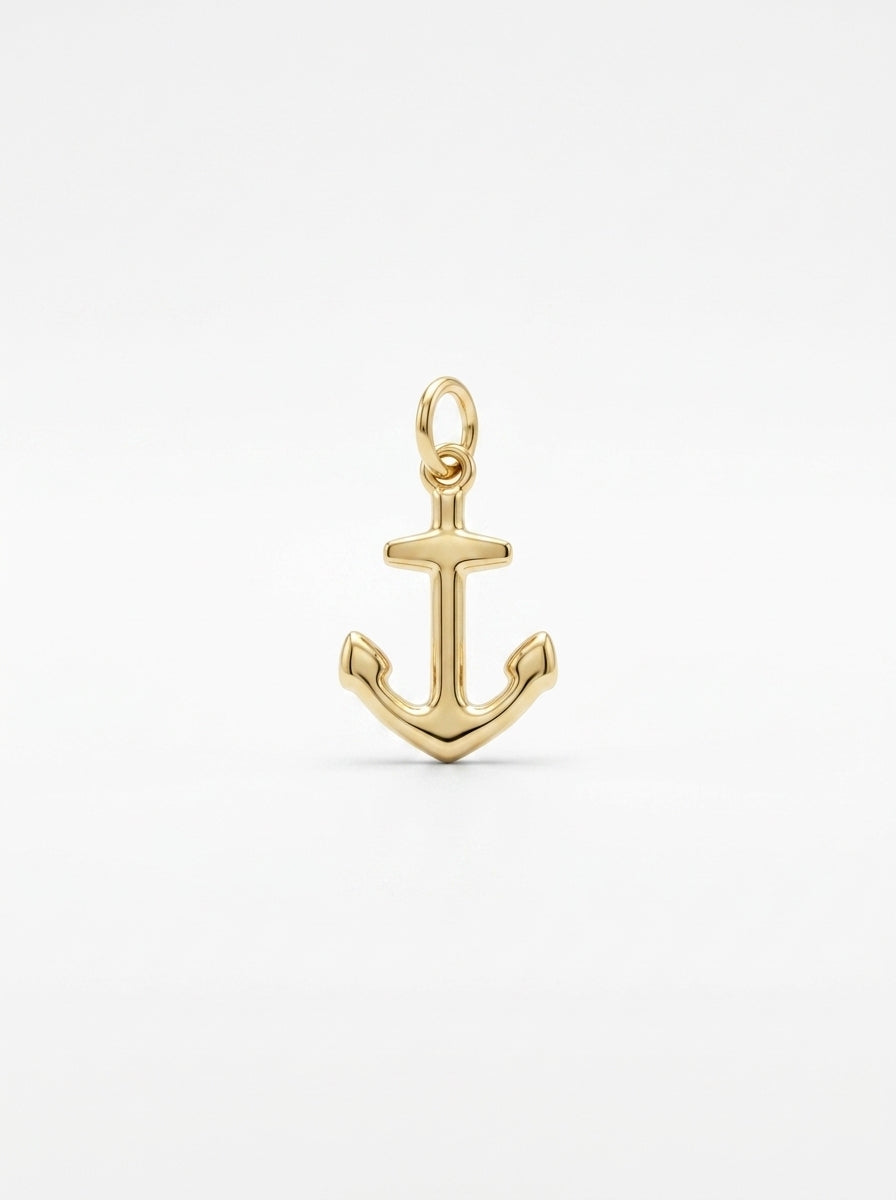Dije de oro 10k diseño de ancla Mod LM5365 - 1.5 cm