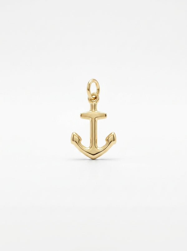 Dije de oro 10k diseño de ancla Mod LM5365 - 1.5 cm